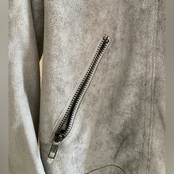 Ark & Co Grey Suede Zippered Jacket - Picture 4 of 5